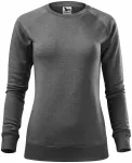 Einfaches Damen-Sweatshirt, schwarzer Marmor