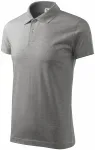 Einfaches Herren Poloshirt, dunkelgrauer Marmor