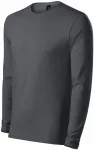 Eng anliegendes Herren T-Shirt mit langen Ärmeln, hellgrau