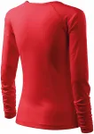 Eng anliegendes T-Shirt für Damen, V-Ausschnitt, rot