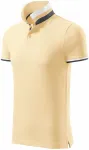 Herren Poloshirt mit Stehkragen, vanille