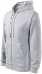 Herren Sweatshirt mit Kapuze, hellgrauer Marmor