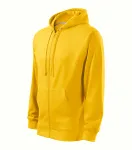 Herren Sweatshirt mit Kapuze, gelb