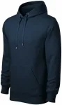 Herren Sweatshirt mit Kapuze ohne Reißverschluss, dunkelblau