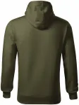 Herren Sweatshirt mit Kapuze ohne Reißverschluss, military