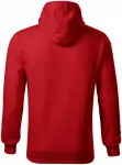Herren Sweatshirt mit Kapuze ohne Reißverschluss, rot