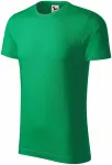 Herren-T-Shirt aus strukturierter Bio-Baumwolle, Grasgrün