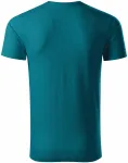 Herren-T-Shirt aus strukturierter Bio-Baumwolle, petrol blue