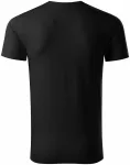 Herren-T-Shirt aus strukturierter Bio-Baumwolle, schwarz