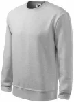 Herren/Kinder Sweatshirt ohne Kapuze, hellgrauer Marmor
