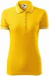 Kontrast-Poloshirt für Damen, gelb