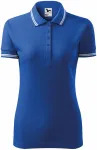 Kontrast-Poloshirt für Damen, königsblau