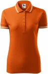 Kontrast-Poloshirt für Damen, orange