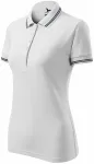 Kontrast-Poloshirt für Damen, weiß
