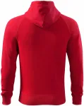 Kontrastiertes Herren-Sweatshirt mit Kapuze, formula red