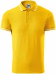Kontrastiertes Poloshirt für Herren, gelb
