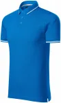 Kontrastiertes Poloshirt für Herren, meerblau