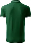 Kontrastiertes Poloshirt für Herren, Flaschengrün