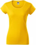 Slim Fit Damen T-Shirt mit rundem Halsausschnitt, gelb