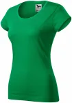 Slim Fit Damen T-Shirt mit rundem Halsausschnitt, Grasgrün