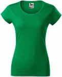 Slim Fit Damen T-Shirt mit rundem Halsausschnitt, Grasgrün