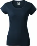 Slim Fit Damen T-Shirt mit rundem Halsausschnitt, dunkelblau