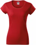 Slim Fit Damen T-Shirt mit rundem Halsausschnitt, rot