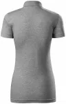 Slim Fit Poloshirt für Damen, dunkelgrauer Marmor