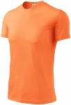 T-Shirt mit asymmetrischem Ausschnitt, Neon Mandarine