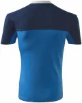 T-Shirt mit zwei Farben, hellblau